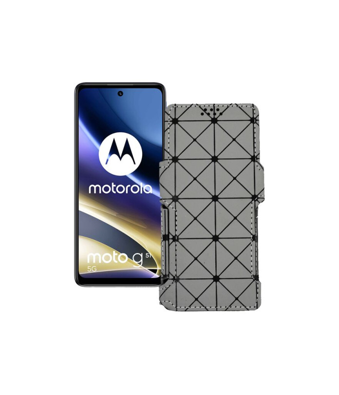 Чохол-книжка з екошкіри для телефону Motorola G51 5G