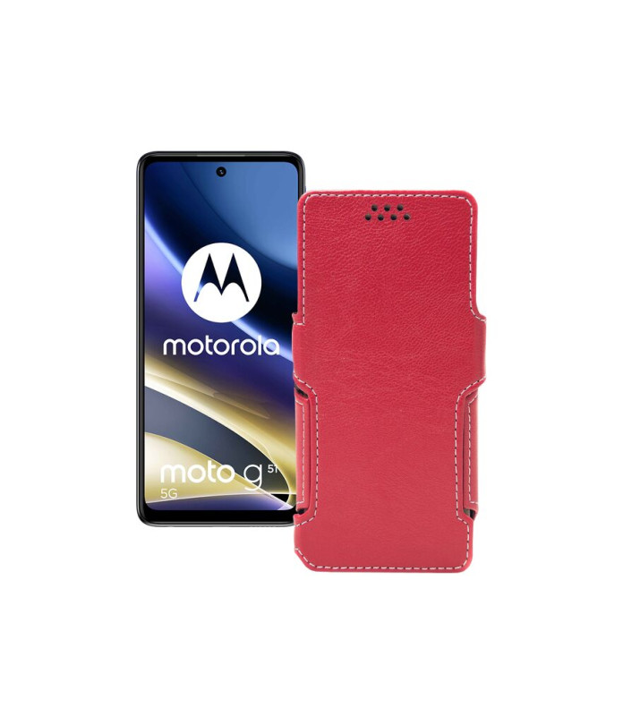 Чохол-книжка з екошкіри для телефону Motorola G51 5G