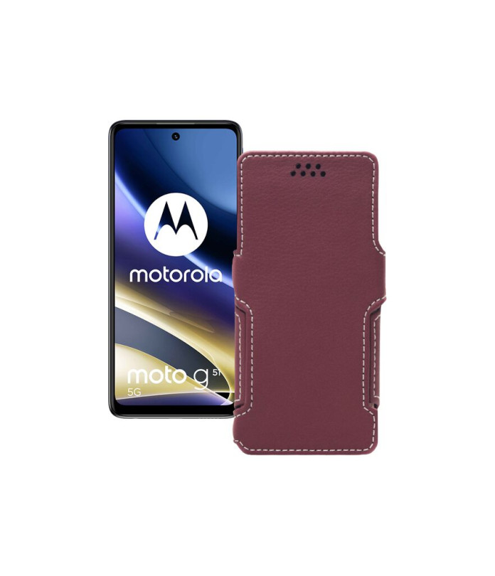 Чохол-книжка з екошкіри для телефону Motorola G51 5G