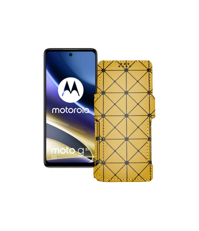 Чохол-книжка з екошкіри для телефону Motorola G51 5G