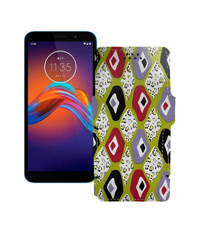 Чохол-книжка з екошкіри для телефону Motorola Moto E6 Play