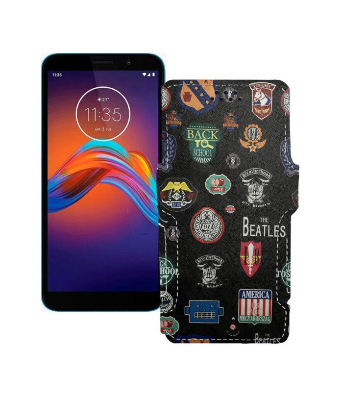 Чохол-книжка з екошкіри для телефону Motorola Moto E6 Play