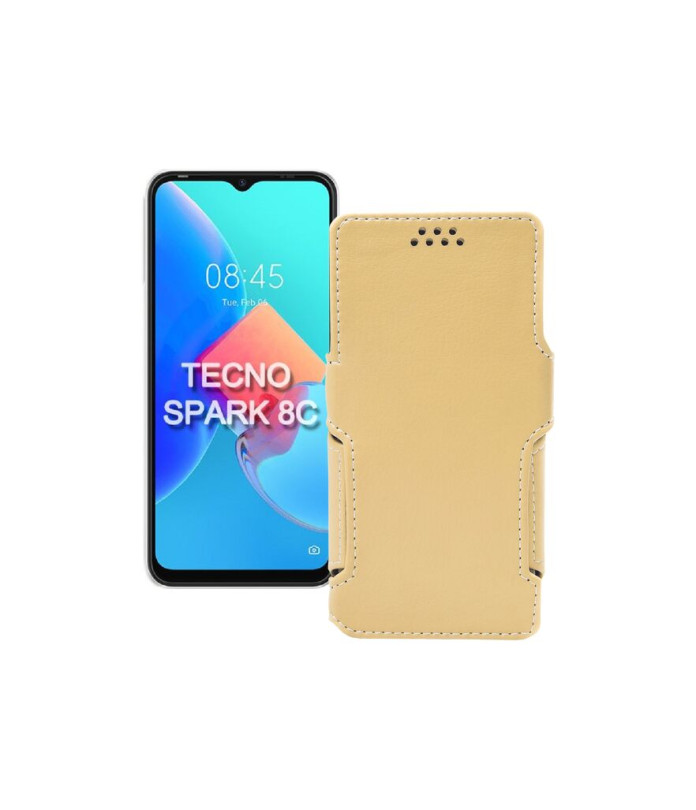 Чохол-книжка з екошкіри для телефону Tecno Spark 8c