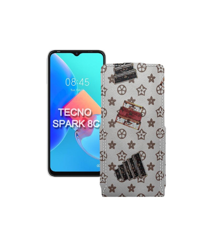 Чохол-флип з екошкіри для телефону Tecno Spark 8c