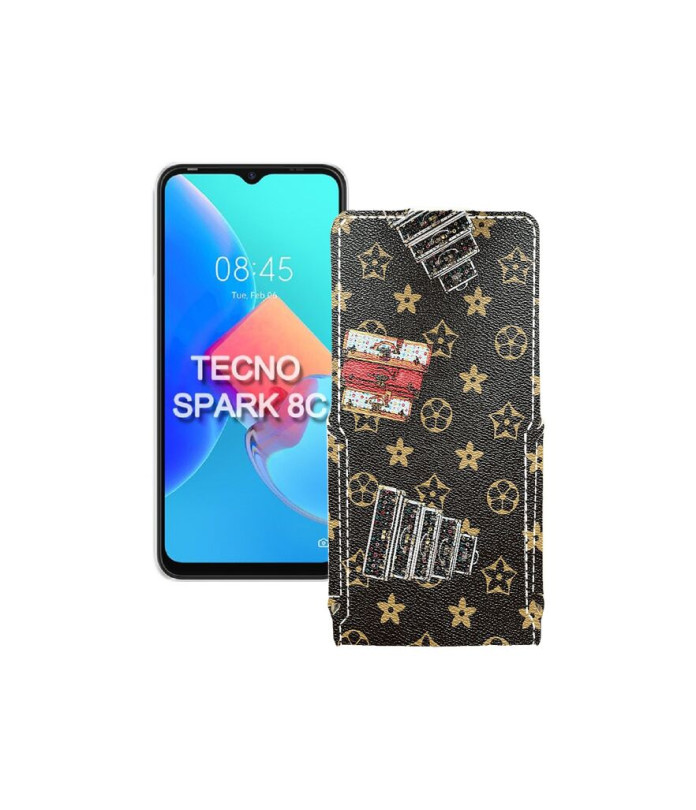 Чохол-флип з екошкіри для телефону Tecno Spark 8c