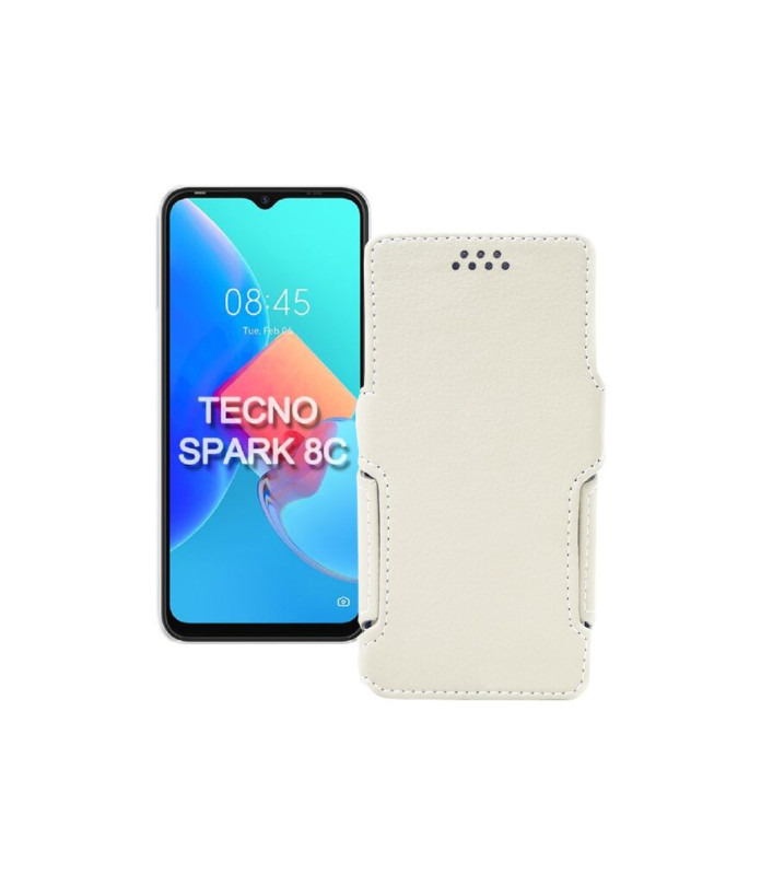 Чохол-книжка з екошкіри для телефону Tecno Spark 8c