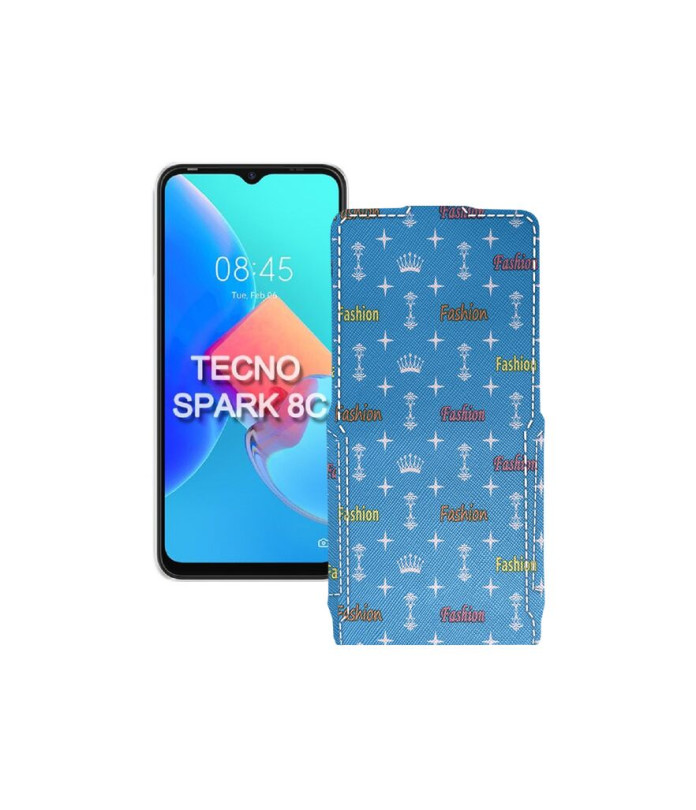 Чохол-флип з екошкіри для телефону Tecno Spark 8c