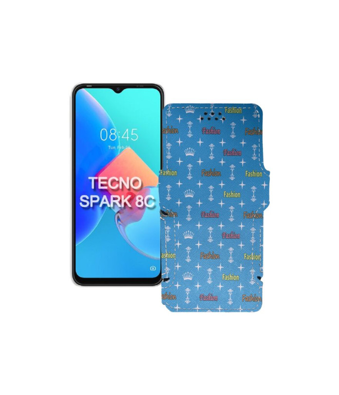 Чохол-книжка з екошкіри для телефону Tecno Spark 8c