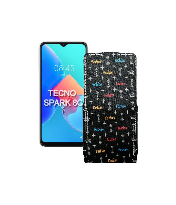 Чохол-флип з екошкіри для телефону Tecno Spark 8c