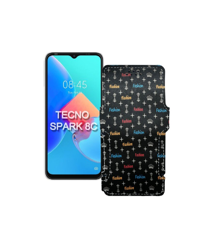 Чохол-книжка з екошкіри для телефону Tecno Spark 8c