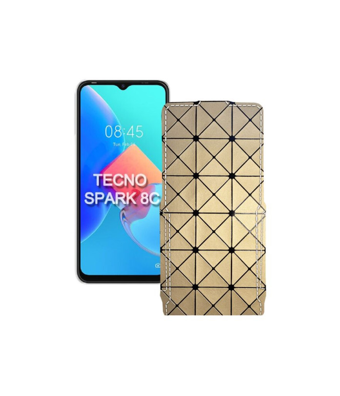 Чохол-флип з екошкіри для телефону Tecno Spark 8c