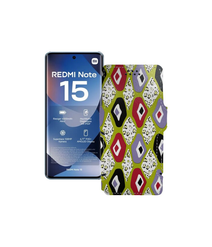 Чохол-книжка з екошкіри для телефону Xiaomi Redmi Note 15 4G