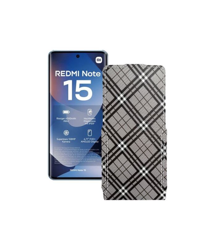 Чохол-флип з екошкіри для телефону Xiaomi Redmi Note 15 4G