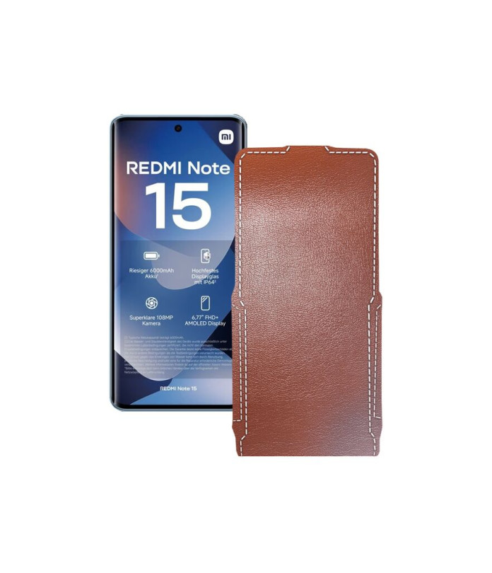 Чохол-флип з екошкіри для телефону Xiaomi Redmi Note 15 4G