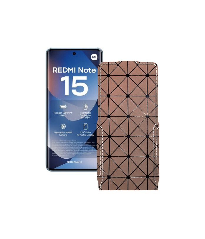 Чохол-флип з екошкіри для телефону Xiaomi Redmi Note 15 4G