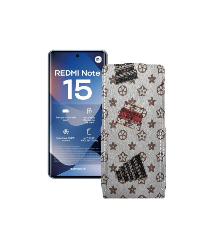 Чохол-флип з екошкіри для телефону Xiaomi Redmi Note 15 4G