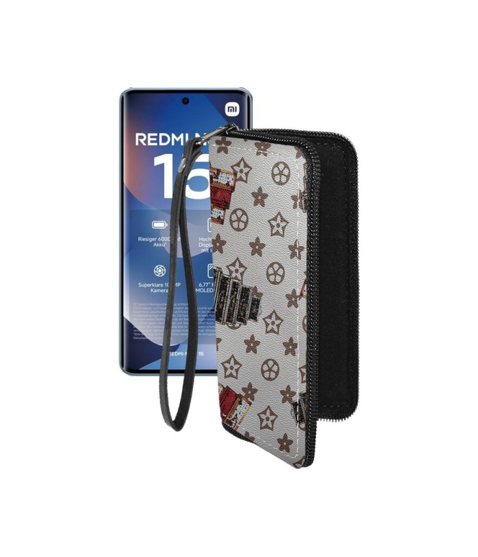 Чохол-гаманець з екошкіри для телефону Xiaomi Redmi Note 15 4G