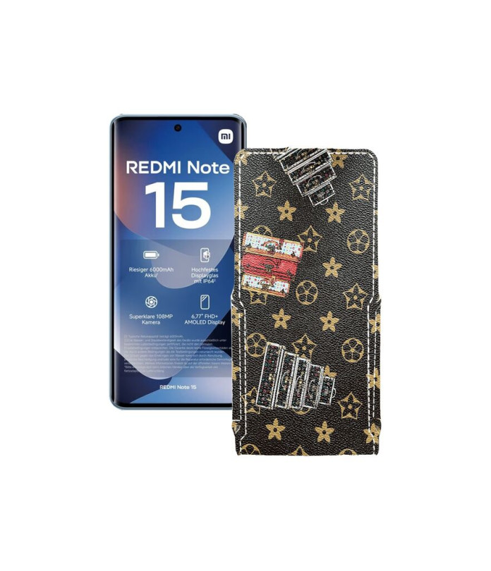 Чохол-флип з екошкіри для телефону Xiaomi Redmi Note 15 4G