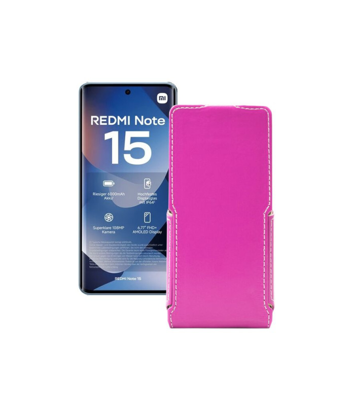 Чохол-флип з екошкіри для телефону Xiaomi Redmi Note 15 4G