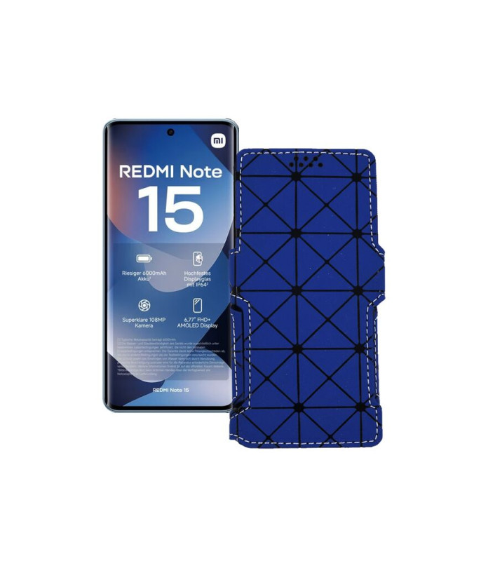 Чохол-книжка з екошкіри для телефону Xiaomi Redmi Note 15 4G