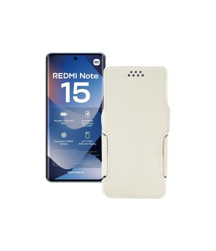 Чохол-книжка з екошкіри для телефону Xiaomi Redmi Note 15 4G