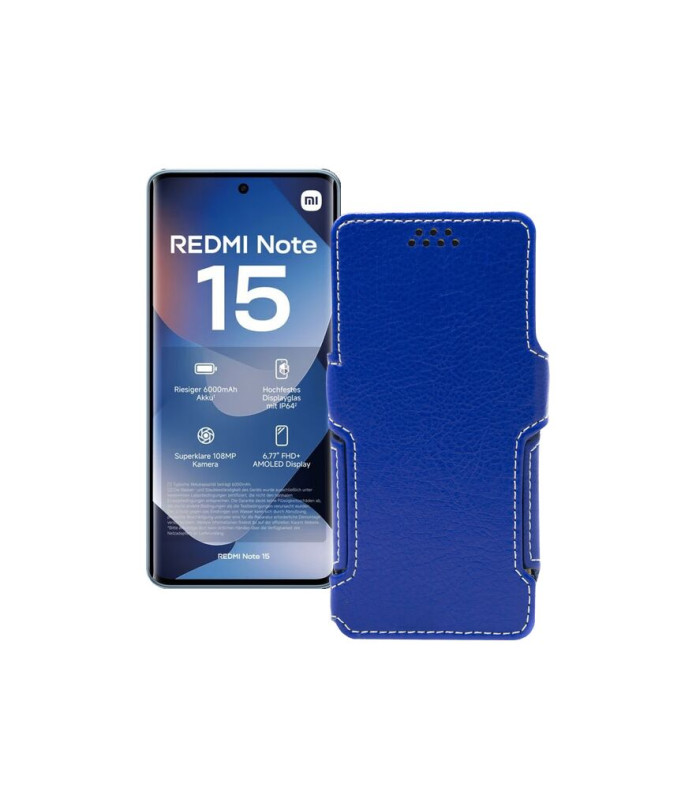 Чохол-книжка з екошкіри для телефону Xiaomi Redmi Note 15 4G