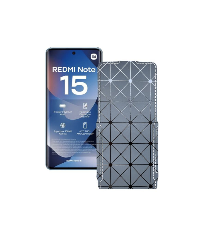 Чохол-флип з екошкіри для телефону Xiaomi Redmi Note 15 4G