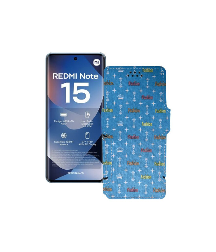 Чохол-книжка з екошкіри для телефону Xiaomi Redmi Note 15 4G