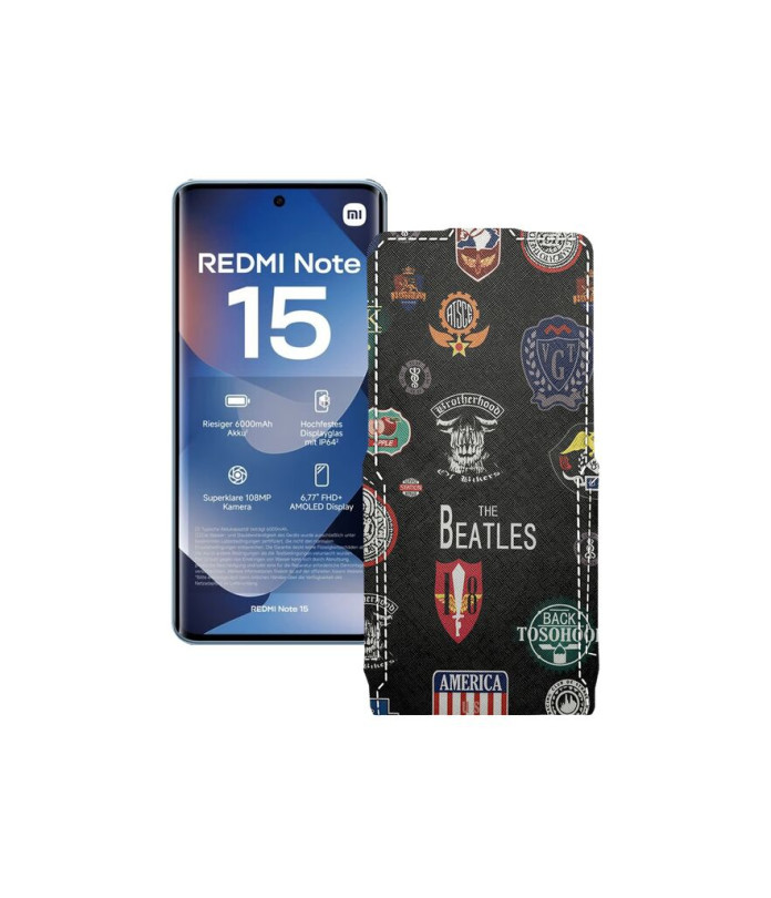 Чохол-флип з екошкіри для телефону Xiaomi Redmi Note 15 4G