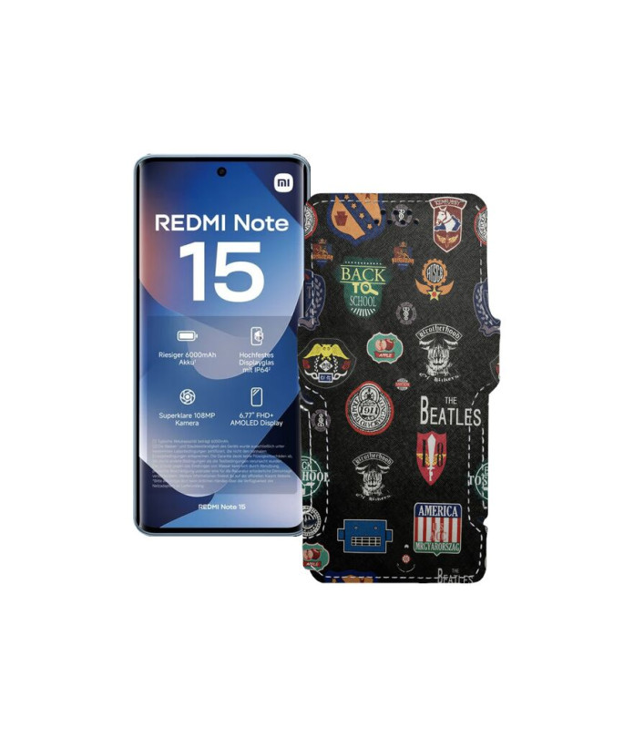 Чохол-книжка з екошкіри для телефону Xiaomi Redmi Note 15 4G