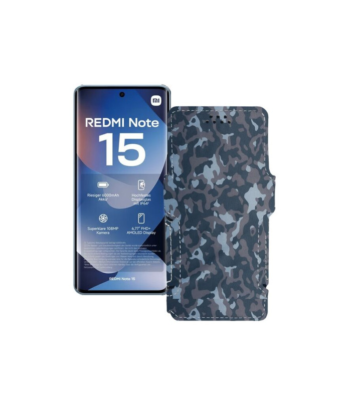 Чохол-книжка з екошкіри для телефону Xiaomi Redmi Note 15 4G