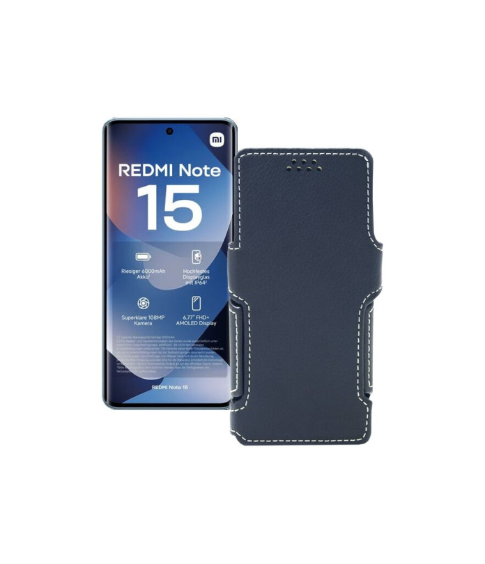 Чохол-книжка з екошкіри для телефону Xiaomi Redmi Note 15 4G