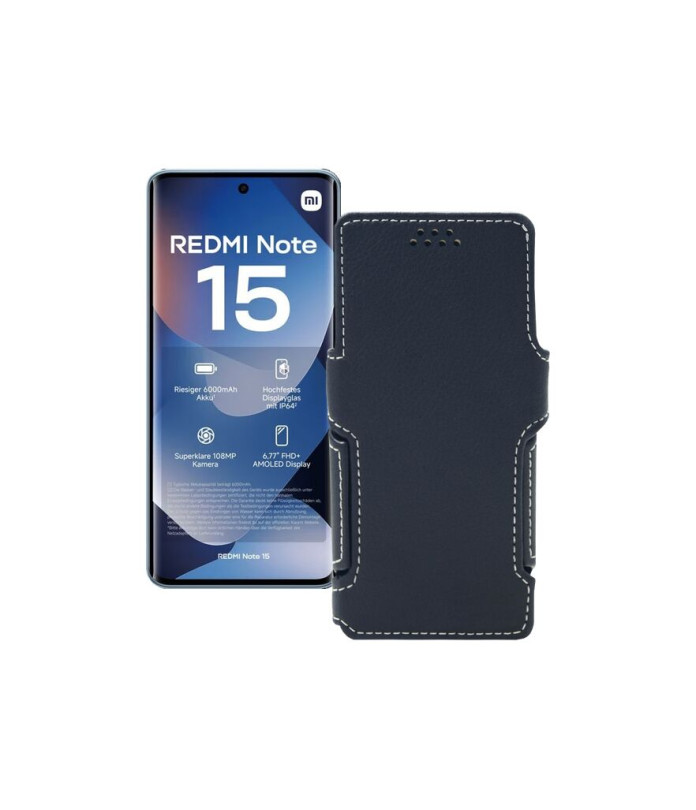 Чохол-книжка з екошкіри для телефону Xiaomi Redmi Note 15 4G