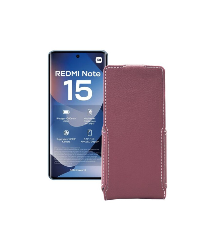 Чохол-флип з екошкіри для телефону Xiaomi Redmi Note 15 4G