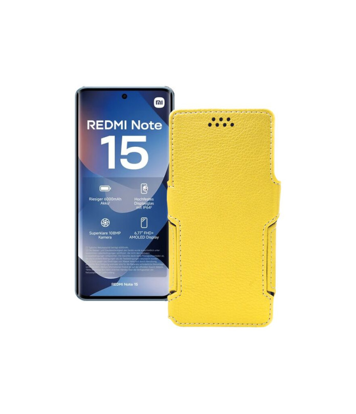 Чохол-книжка з екошкіри для телефону Xiaomi Redmi Note 15 4G