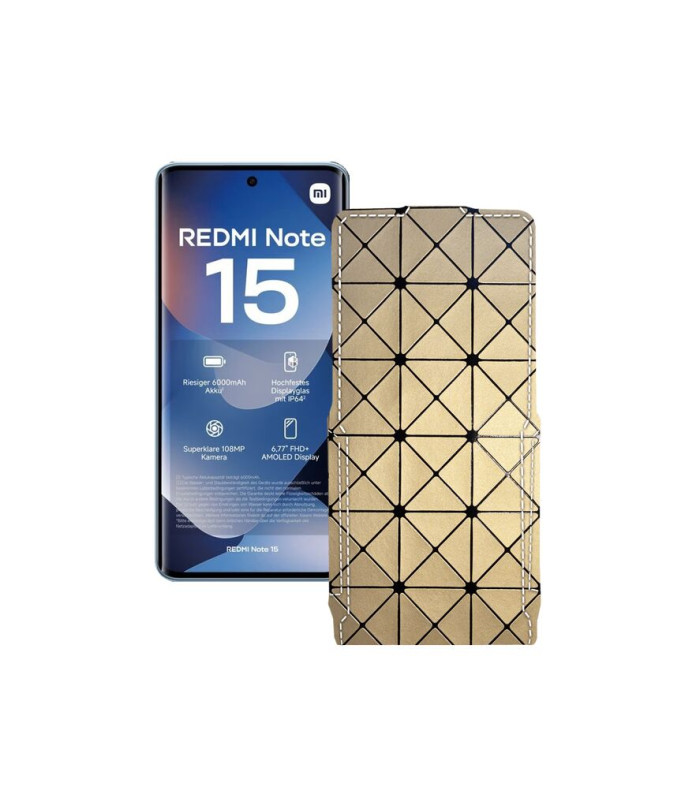 Чохол-флип з екошкіри для телефону Xiaomi Redmi Note 15 4G