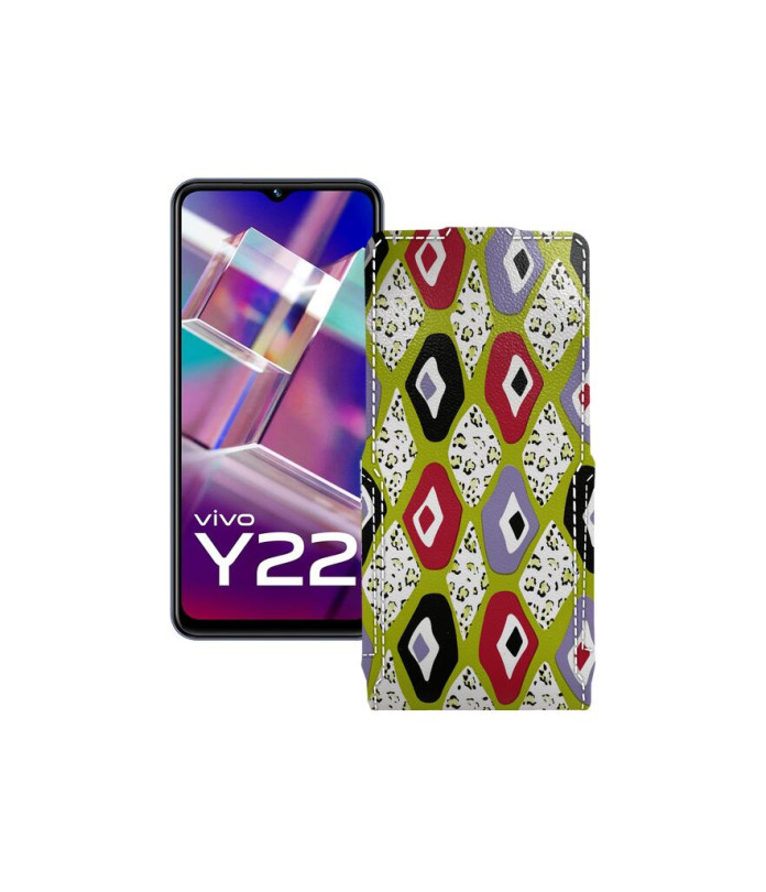 Чохол-флип з екошкіри для телефону Vivo Y22