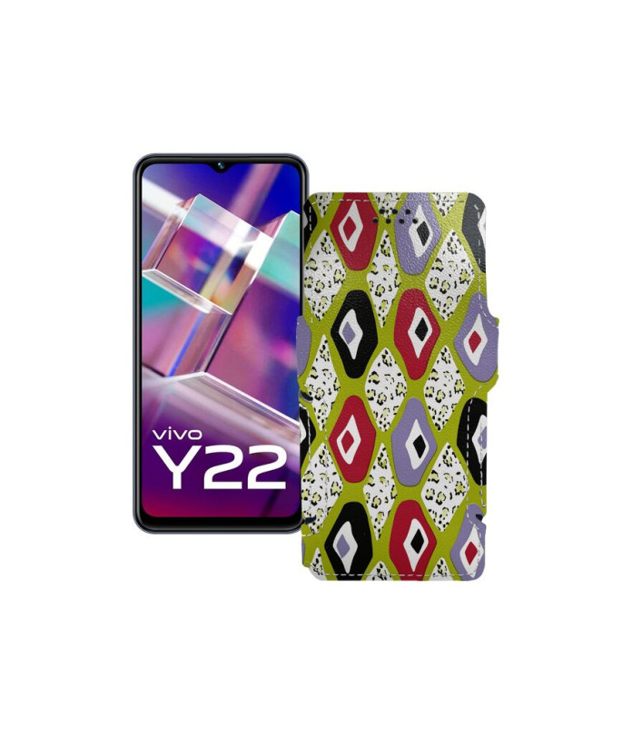 Чохол-книжка з екошкіри для телефону Vivo Y22