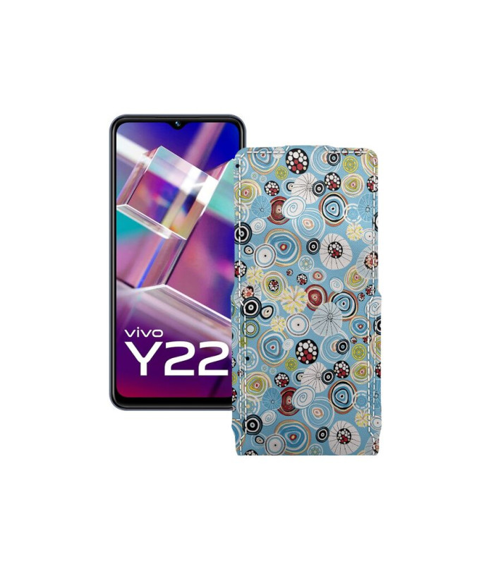 Чохол-флип з екошкіри для телефону Vivo Y22