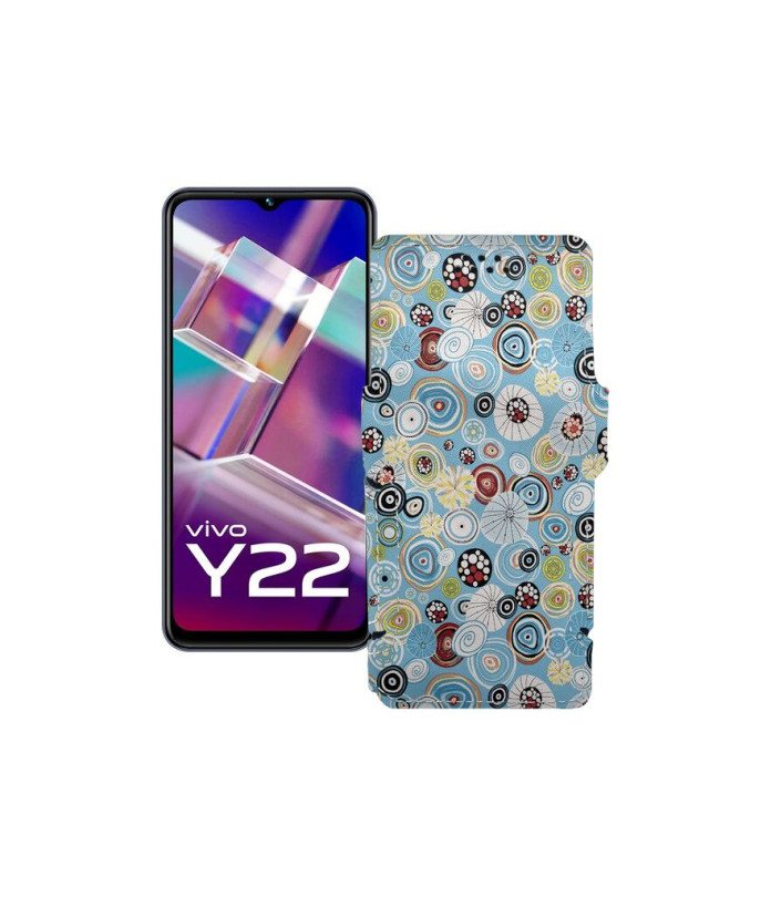 Чохол-книжка з екошкіри для телефону Vivo Y22