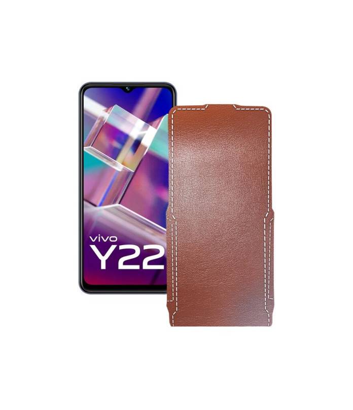 Чохол-флип з екошкіри для телефону Vivo Y22