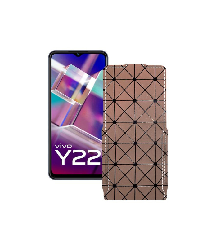 Чохол-флип з екошкіри для телефону Vivo Y22