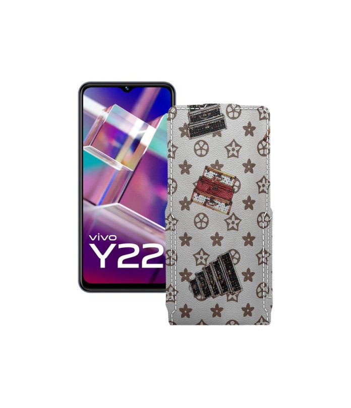 Чохол-флип з екошкіри для телефону Vivo Y22