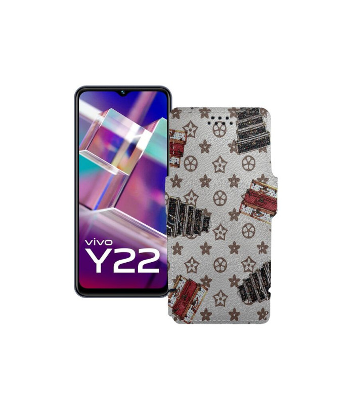Чохол-книжка з екошкіри для телефону Vivo Y22