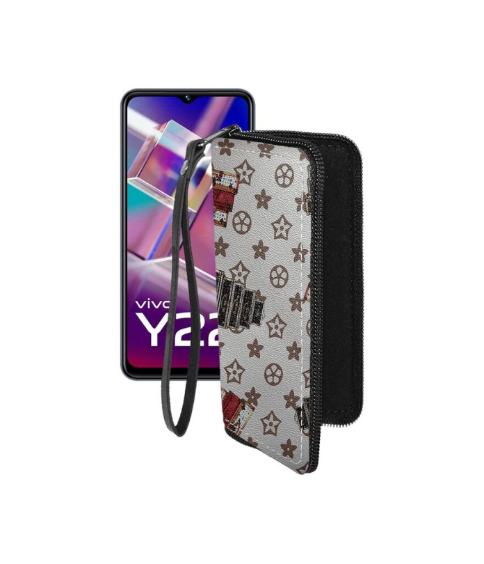 Чохол-гаманець з екошкіри для телефону Vivo Y22
