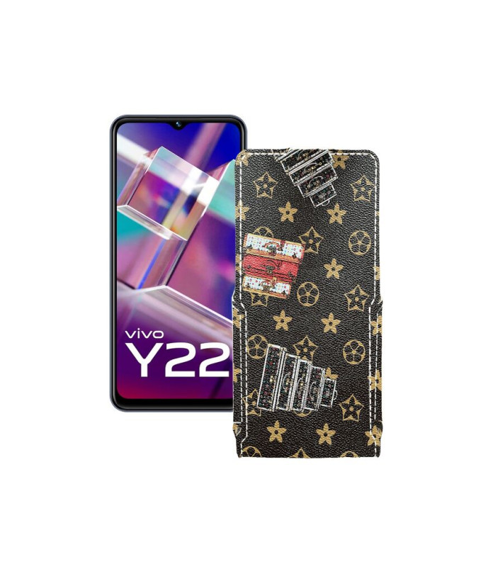 Чохол-флип з екошкіри для телефону Vivo Y22