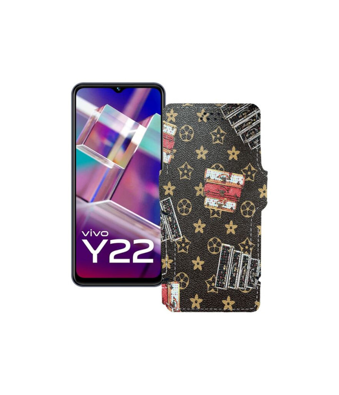 Чохол-книжка з екошкіри для телефону Vivo Y22
