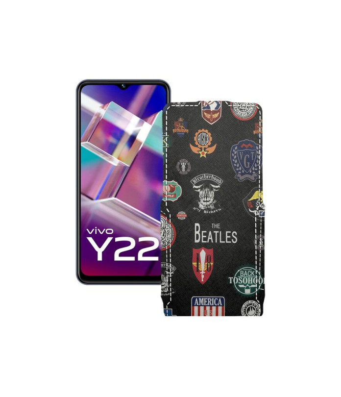 Чохол-флип з екошкіри для телефону Vivo Y22