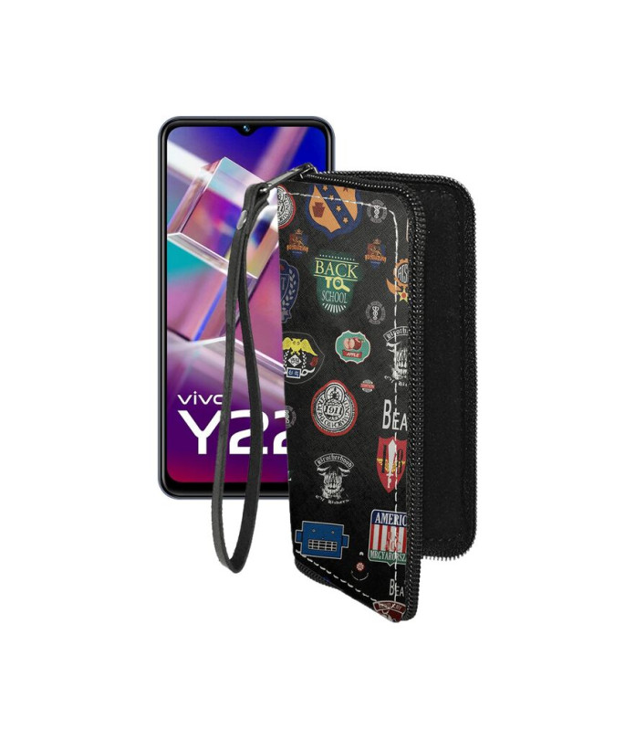 Чохол-гаманець з екошкіри для телефону Vivo Y22