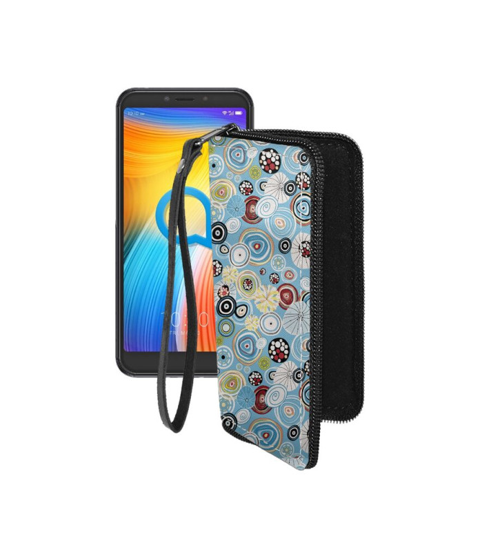 Чохол-гаманець з екошкіри для телефону Alcatel 1S (5024D)
